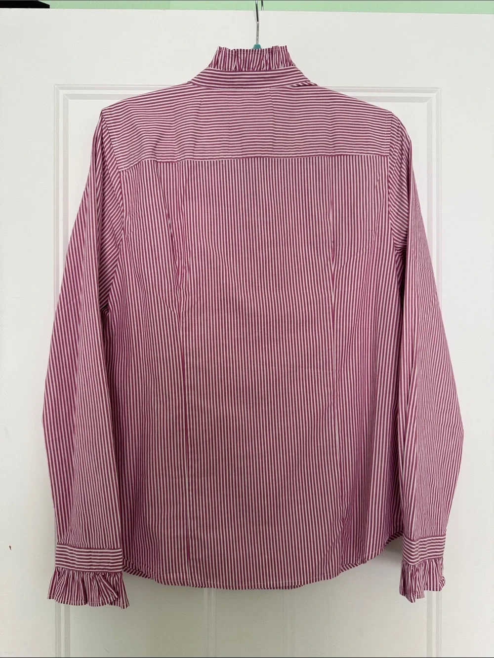 J. Crew Women's Pink Striped Button-Down Shirt